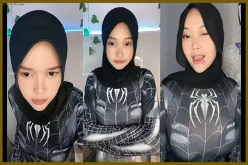 Live Show Host Sheii Trakteer Hijab Cosplay Spidergirl